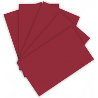 6322 - Lot de 50 feuilles de papier a  dessin en couleur rouge fonce, format A3, 130 g/m², comme base pour de nombreux travaux m