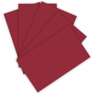 6322 - Lot de 50 feuilles de papier a  dessin en couleur rouge fonce, format A3, 130 g/m², comme base pour de nombreux travaux m