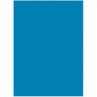 6334 - Lot de 50 feuilles de papier de couleur - Bleu moyen - Format A3-130 g/m² - Pour le bricolage et la conception creative d
