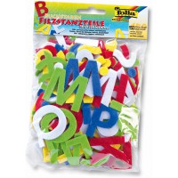 MAX BRINGMANN KG 47544 Feutrine adhesive Folia 3 x 4.5 cm Lettres Coloris Assortis 150 pieces