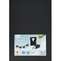 6390 - Lot de 50 feuilles de papier de couleur - Noir - Format A3-130 g/m² - Pour le bricolage et la conception creative des car