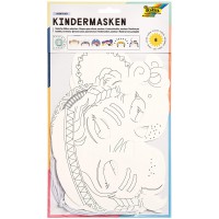 23219 - Enfants Lot de 6 Masques Aventure en 6 Motifs Assortis, Blanc