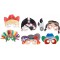 23219 - Enfants Lot de 6 Masques Aventure en 6 Motifs Assortis, Blanc