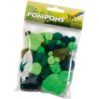 Pompons 50393 - Bleu Ton sur Ton - Differentes Tailles