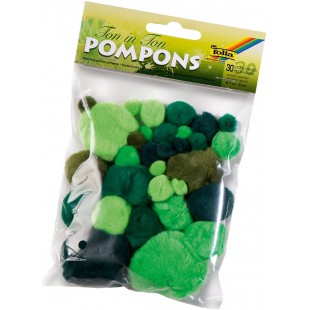 Pompons 50393 - Bleu Ton sur Ton - Differentes Tailles