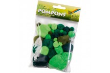 Pompons 50393 - Bleu Ton sur Ton - Differentes Tailles
