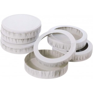 985 Lot de 10 Paires de Petites boites a  Fromage Blanc Ø env. 11 cm