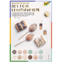 - Bloc de Papier Design Hotfoil, 12 Feuilles, Format A4, 10019625, Multicolore