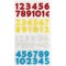 23797 caoutchouc mousse glitter Stickers pour, chiffres