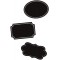 39201 Lot de 6 etiquettes autocollantes pour tableau noir avec stylo steatite en 3 formes assorties pour decorer et ecrire Taill