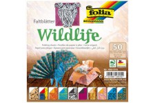 Wildlife 495/1515 Lot de 50 Feuilles a  Plier 10 Motifs 15 x 15 cm 80 g/m²