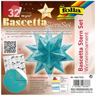 404/1515 pliable bltter Bascetta etoile, turquoise/imprime
