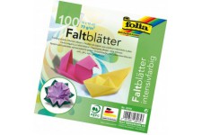 Pliable Feuilles 70 g/m², 100 Feuilles en 10 Couleurs Assorties, 10 x 10 cm