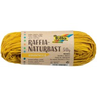 9014 Raffia Naturbast, 50 g, jaune banane