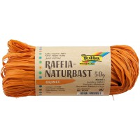 Raffia Raphia naturel Orange 50 g