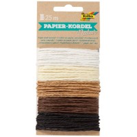 12220 - Papier de Cordon Naturel, 5 Couleurs Assorties, 5 m