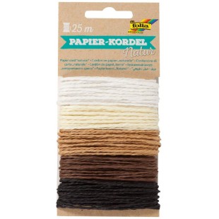 12220 - Papier de Cordon Naturel, 5 Couleurs Assorties, 5 m