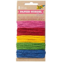 12221 - Papier de Cordon colore, 5 Couleurs Assorties, 5 m