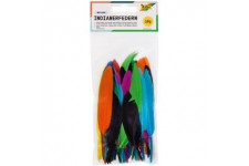 d'indien, melange Multicolore, Plumes Couleurs Assorties, Longueur d'environ 10-20 cm, 10 g, pour bricoler et creer des Masques,