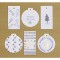 12 etiquettes cadeaux or argent + ficelle
