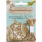 12 etiquettes cadeaux or argent + ficelle