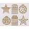 12 etiquettes cadeaux or argent + ficelle