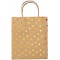 21823/3 Lot de 3 sacs en papier kraft marron X-mas en partie avec gaufrage a  chaud 18 x 8 x 21 cm