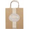 21823/3 Lot de 3 sacs en papier kraft marron X-mas en partie avec gaufrage a  chaud 18 x 8 x 21 cm