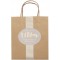 21223 Lot de 3 sachets en papier kraft marron X-mas avec gaufrage a  chaud 12 x 5,5 x 15 cm