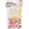23781 Lot de 40 autocollants a paillettes en caoutchouc mousse pour le printemps Couleurs assorties : blanc, rose, 