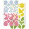 23781 Lot de 40 autocollants a paillettes en caoutchouc mousse pour le printemps Couleurs assorties : blanc, rose, 