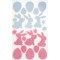 23781 Lot de 40 autocollants a paillettes en caoutchouc mousse pour le printemps Couleurs assorties : blanc, rose, 