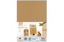 692/4/98 - Carton kraft naturel, 230 g/m², DIN A4, 50 feuilles, pour bricoler et creer des cartes de voeux, invitations, cartes 