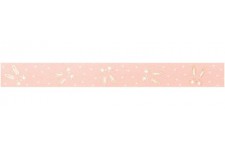 26128 Washi Ruban adhesif en Papier de Riz Motif Lapin Rose dore 5 m x 15 mm, ideal pour decorer et decorer.