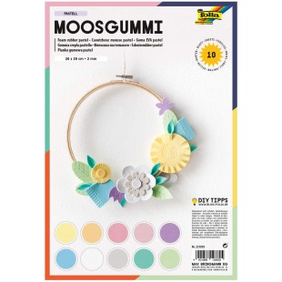 - Caoutchouc Mousse, 2 mm, Environ Lot Feuilles de 20 x 29 cm Assorties Non adhesives - Ideales pour Les travaux manuels Polyval