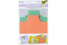 61602 - Little Paper Frames pastel, cadre photo en carton photo a  coller, 8 pieces assorties en 2 tailles et 4 couleurs