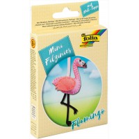 52909 Kit de Couture en Feutre pour Enfant Mini Feutrine Pendentif Flamant Multicolore 11 pieces