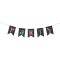 3974 Guirlande de 14 fanions en Film de Tableau, env. 3.5m de Long pour Mariage, Anniversaire, fete, Multicolore