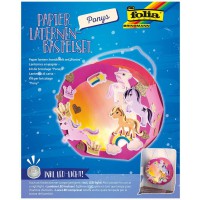 Kit de Bricolage, poneys, avec Tige de Lanterne et lumiere LED, 10067528, colore