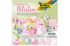 40119 Lot de 50 feuilles pliantes en 2 tailles, 50 feuilles au format 15 x 15 cm + 120 feuilles au format 7,5 x 7,5 cm, assortie