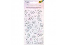 autocollants metalliques pour decoration de cartes de voeux, loisirs creatifs, scrapbooking