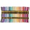 23993 - Fil a  broder pastel, 100 % coton, 52 echeveaux de 8 m, 26 couleurs assorties, pour broderie, nouage et bricolage