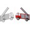 - Lot de 4 Figurines de vehicules en Carton, 10067514, colore