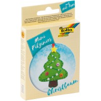 52917 Kit de Couture en Feutre pour Enfant Mini Ligne de Feutre, Pendentif Arbre de Noel 9 pieces Kit de Couture en Feutre pour 