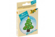 52917 Kit de Couture en Feutre pour Enfant Mini Ligne de Feutre, Pendentif Arbre de Noel 9 pieces Kit de Couture en Feutre pour 