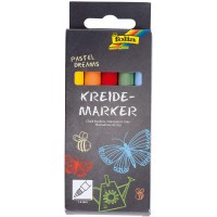 390539 Pastel Dreams Lot de 5 marqueurs a  craie liquide a  base d'eau pour tableaux, tableaux, verre, plastique, nettoyage humi