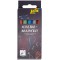 390549 Lot de 5 marqueurs a  craie metallisee 1 a  2 mm Pointe ronde liquide a  base d'eau pour tableaux, tableaux, verre, plast