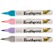 1729 Lot de 4 stylos pinceaux a  pointe flexible, largeur de trait env. 1-7 mm, a  base d'eau, couleurs rose, bleu pastel, lilas