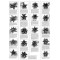 830/1515 Bascetta Lot de 32 feuilles de papier transparent, 15 x 15 cm, 115 g/m², diametre de l'etoile bricolee env. 20 cm, avec