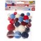 5283 Lot de 25 boules de feutre 100% laine merinos assorties en 5 couleurs et 3 tailles differentes Ideal pour mobiles, guirland